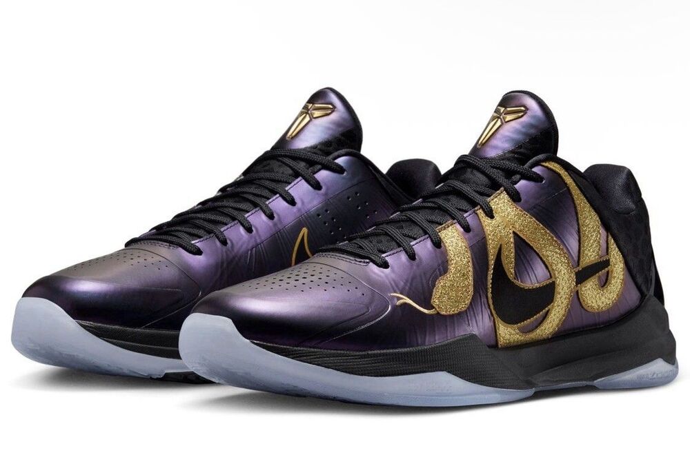 Kobe 5 V GS Year of the Mamba 5.5Y (7W) Eggplant Gold HM3753-500 (059)